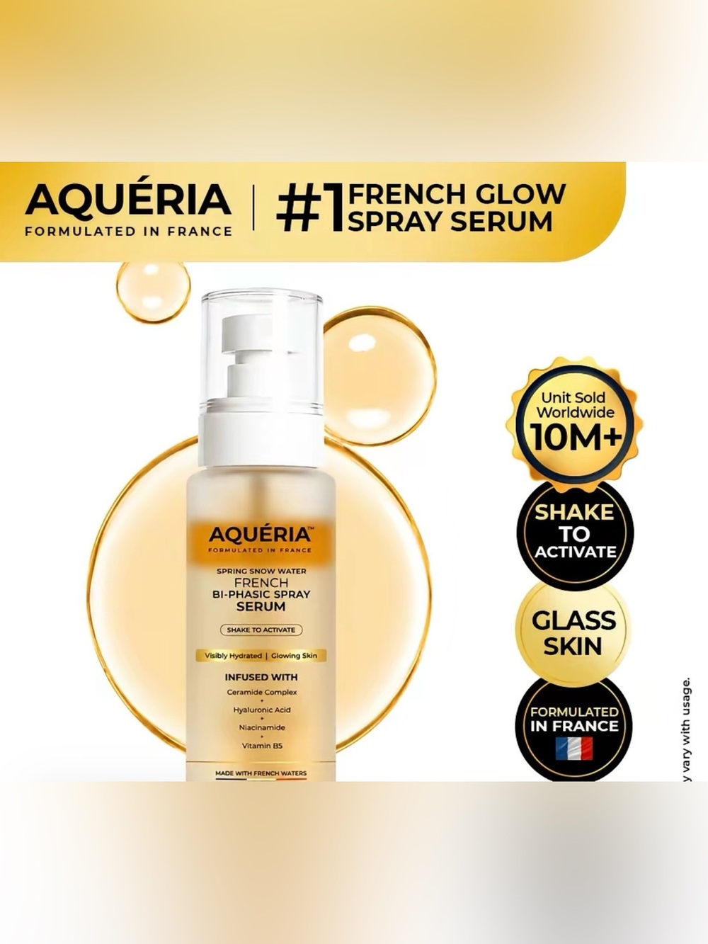 French Bi-Phasic Spray Serum – Gold Glow